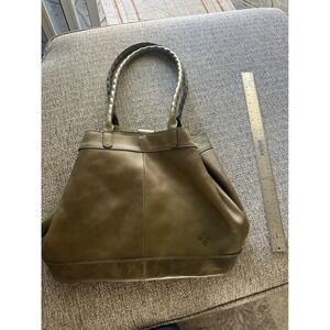Patricia Nash Distressed Vintage Leather Mallory shoulder Bag Soft Olive NWOT